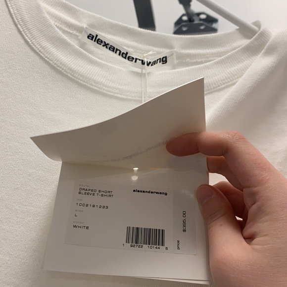 Alexander Wang Draped Short Sleeve Tee - Picture 4 of 5